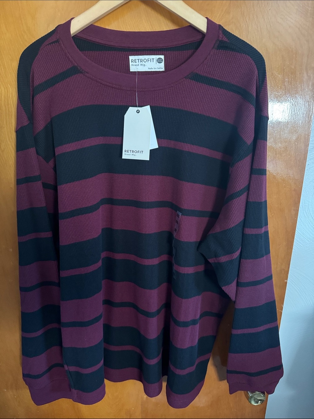 Thermal Shirt Mens XXL Burgundy Retrofit